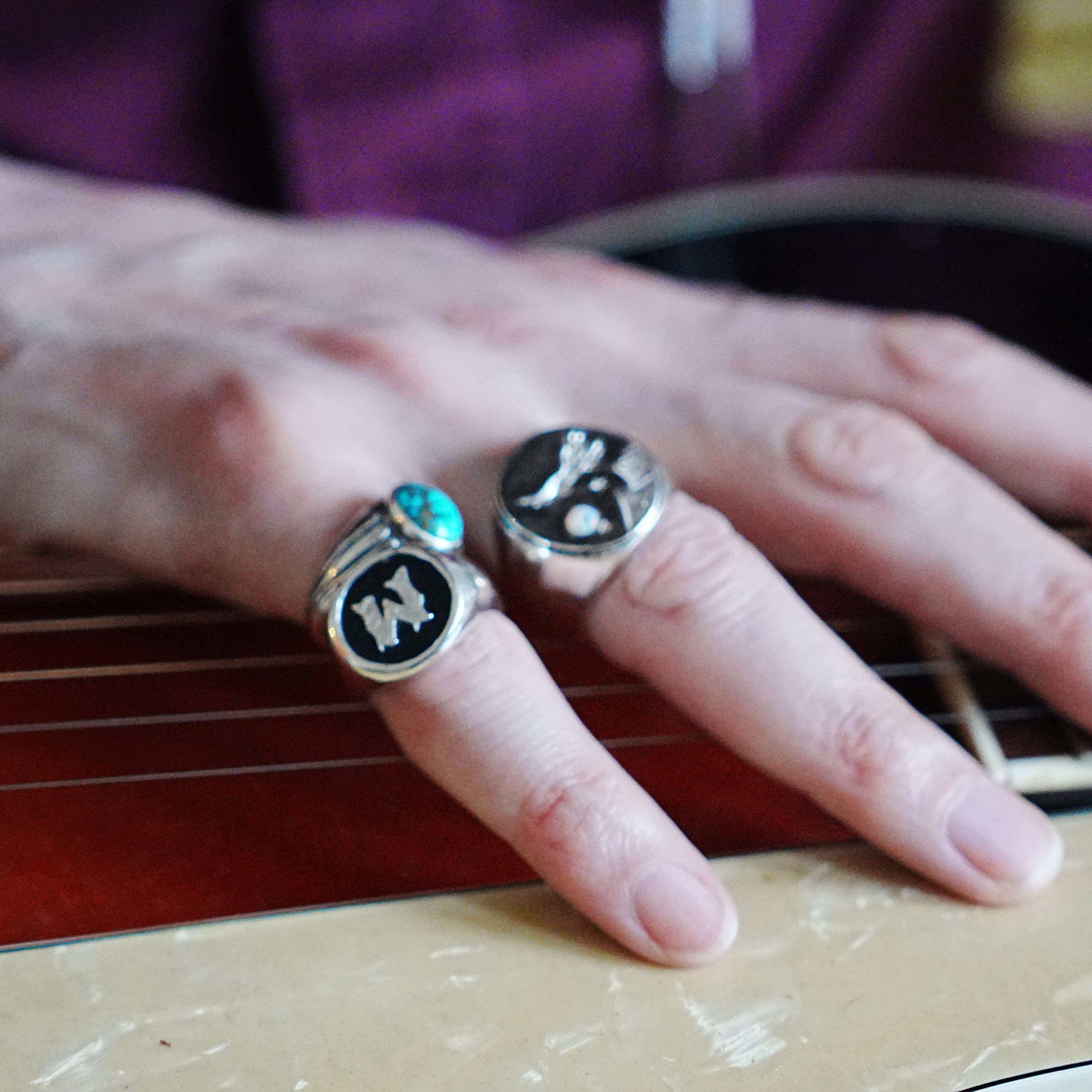 Silver Letter Ring