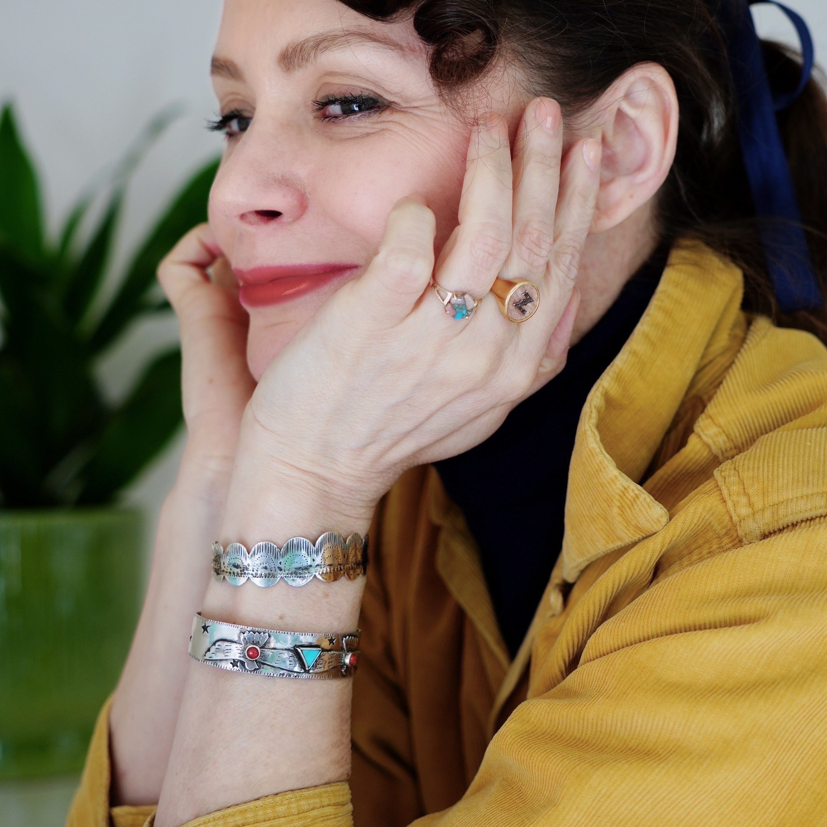Gold Letter Ring