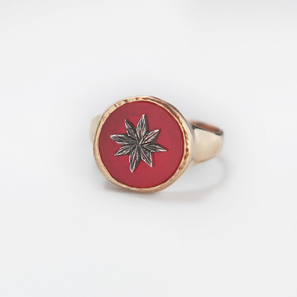 Gold Octogram Ring
