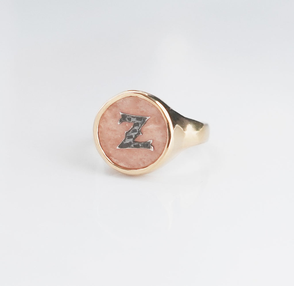 Gold Letter Ring