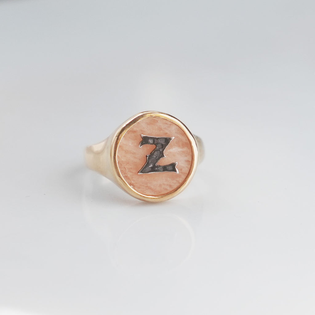 Gold Letter Ring