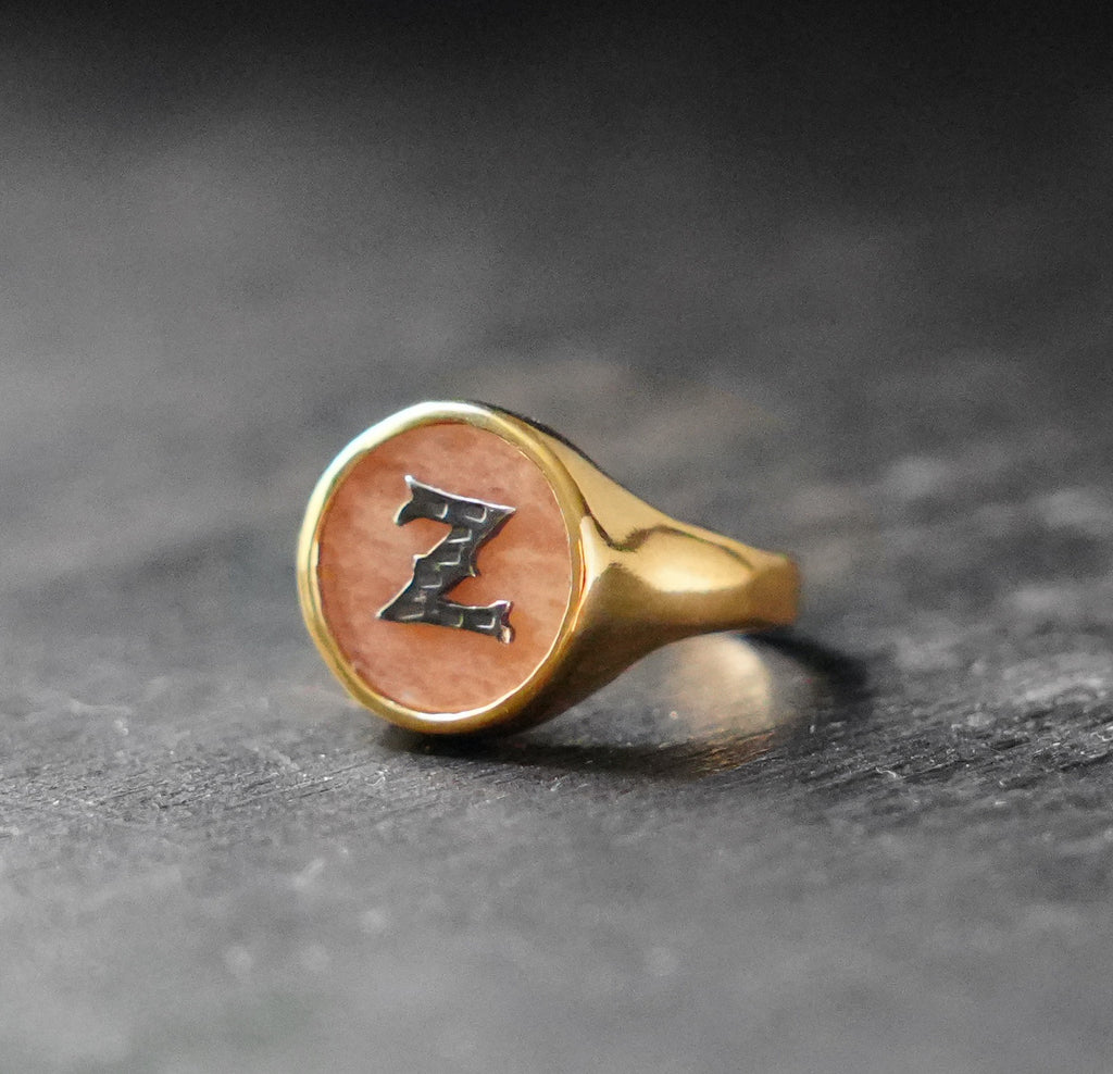 Gold Letter Ring