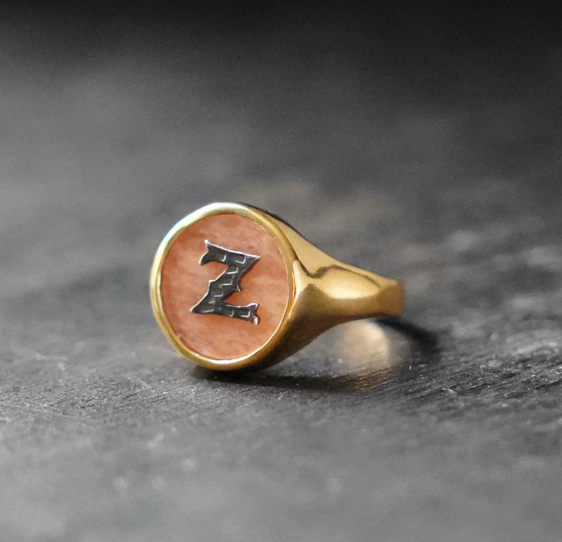 Gold Letter Ring