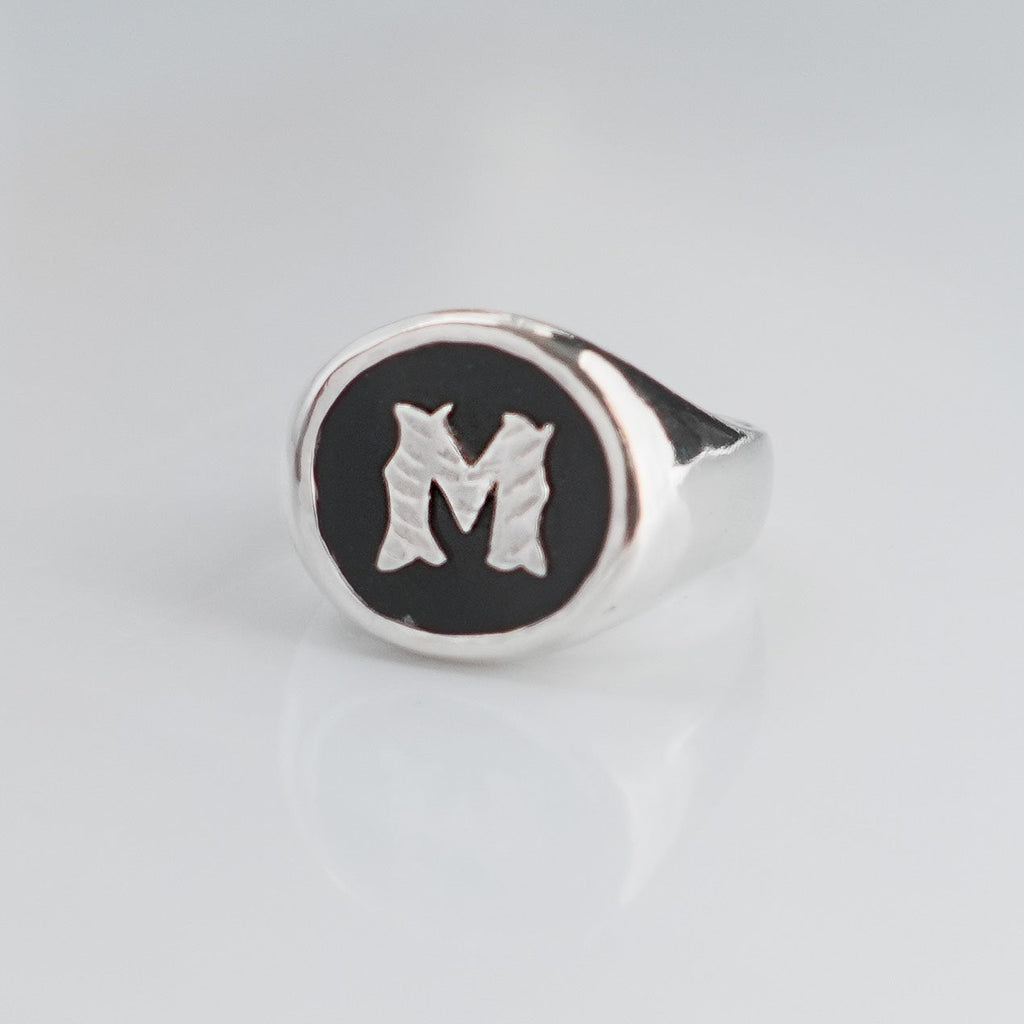 Silver Letter Ring