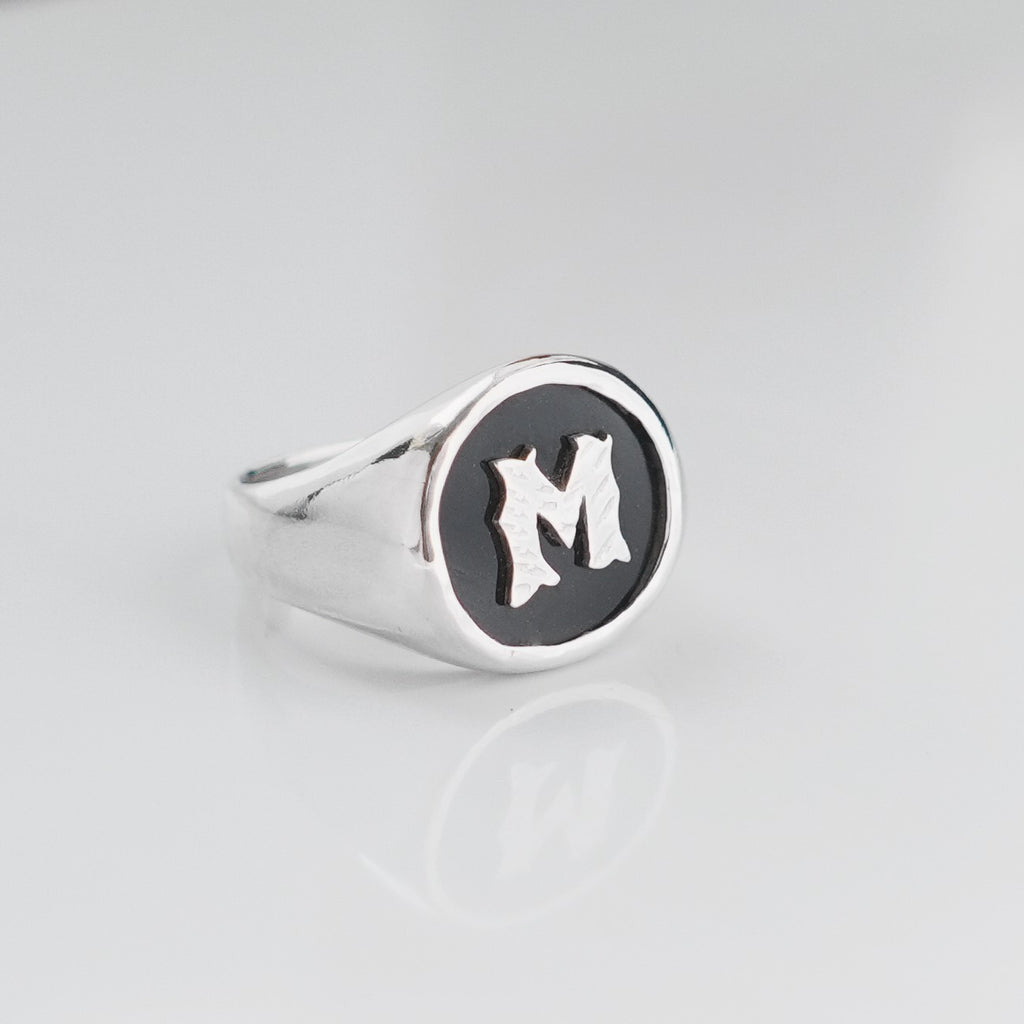 Silver Letter Ring