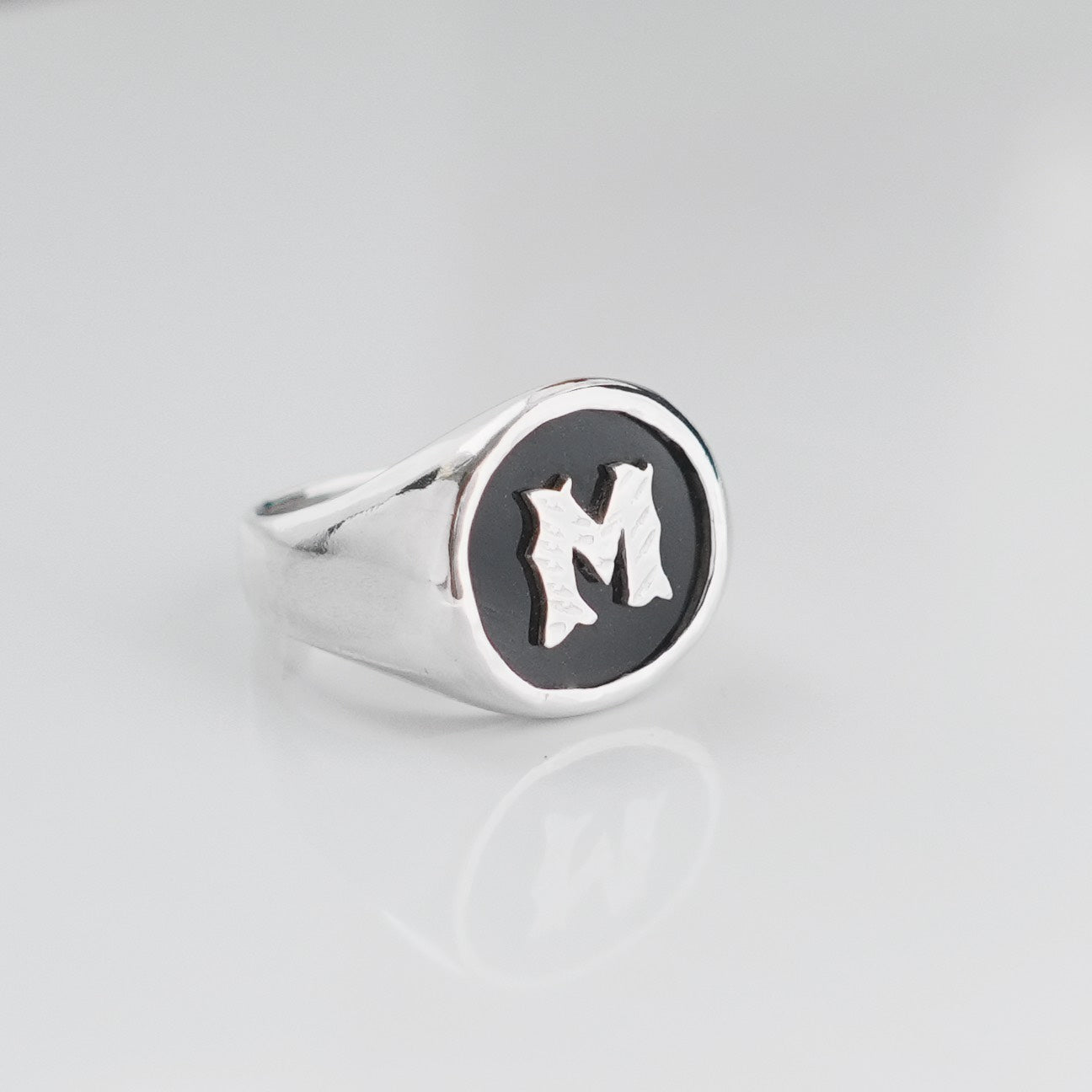 Silver Letter Ring