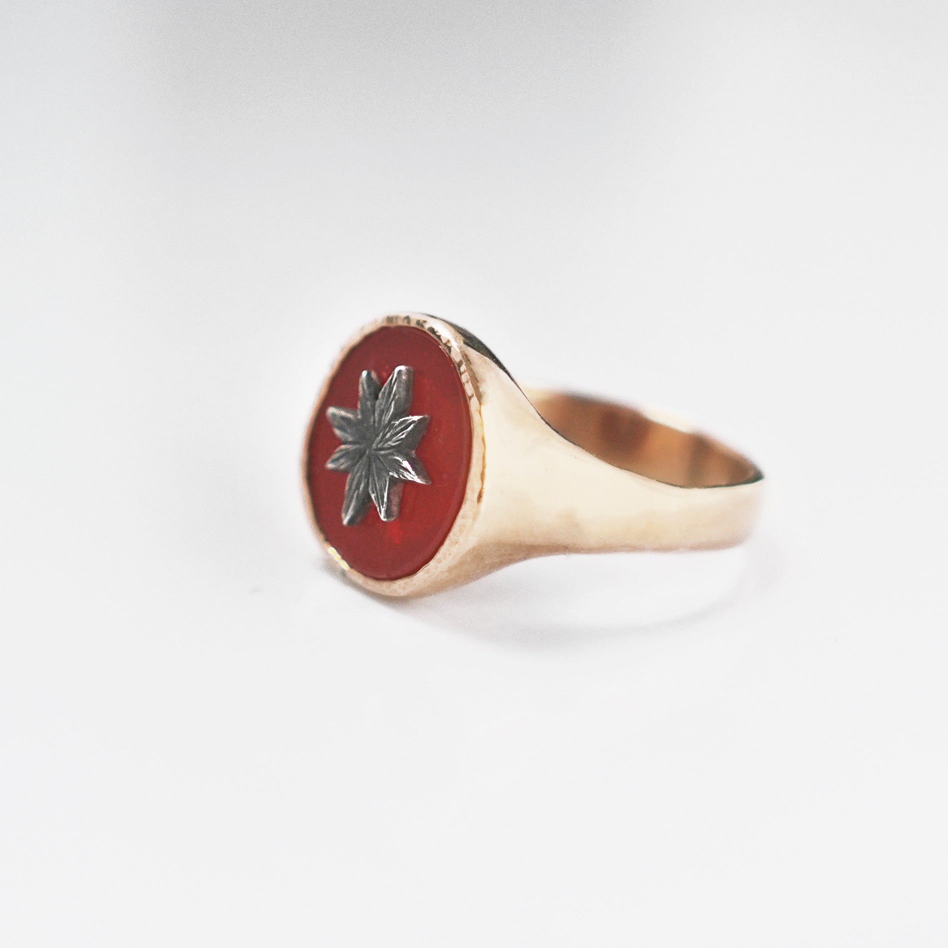 Gold Octogram Ring