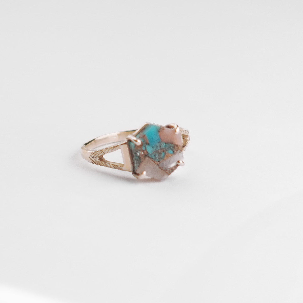 Gold Hexagon Ring