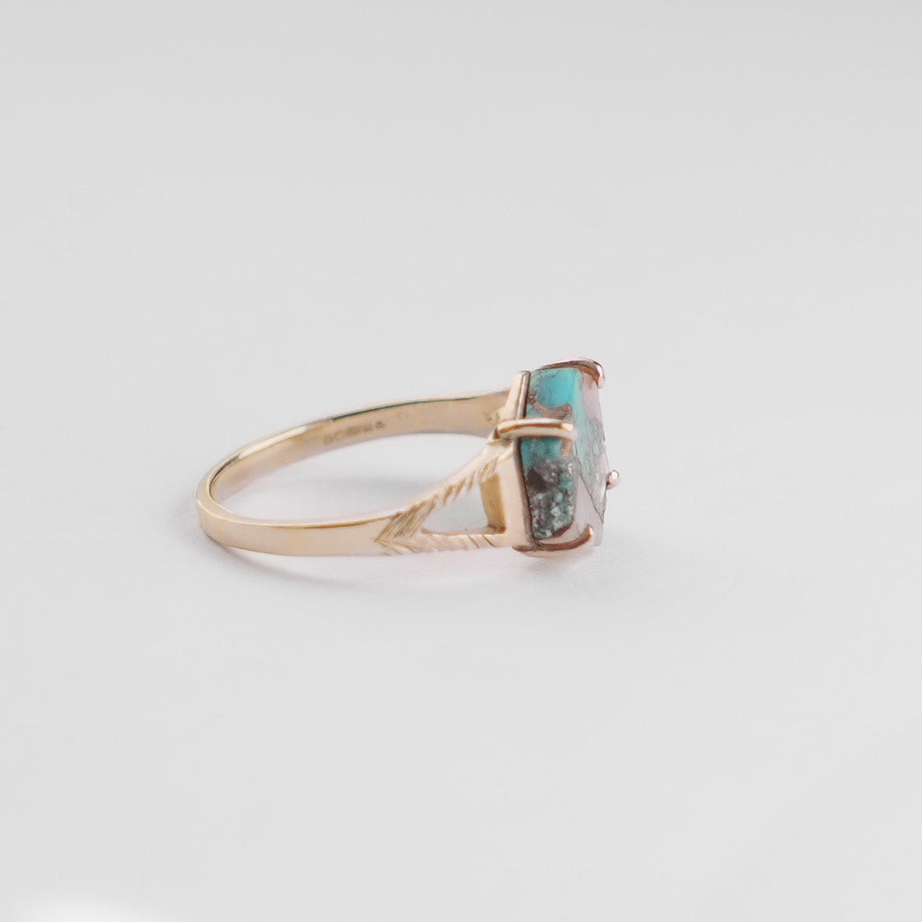 Gold Hexagon Ring