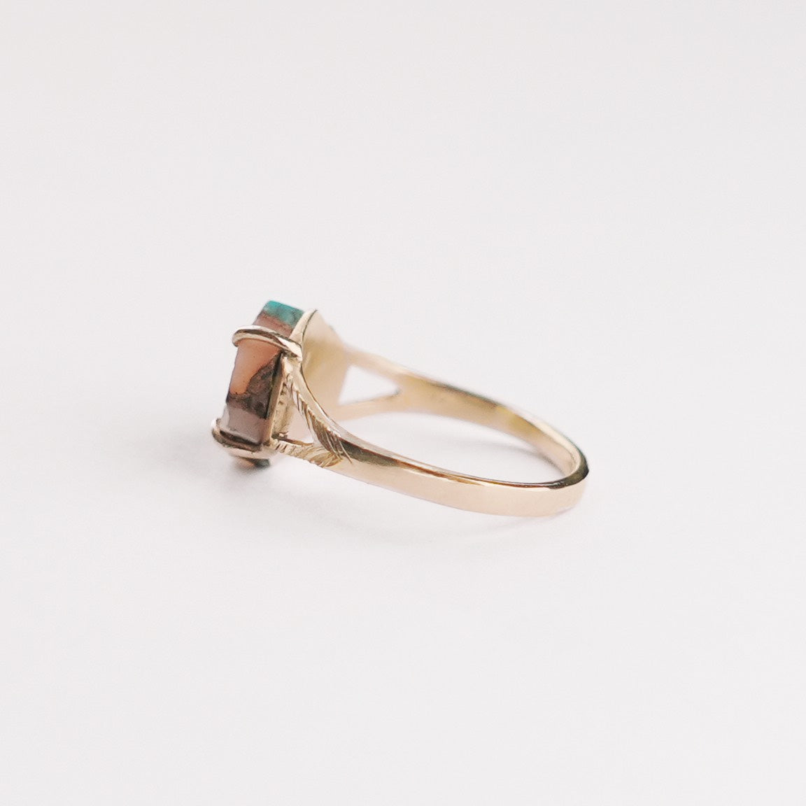 Gold Hexagon Ring