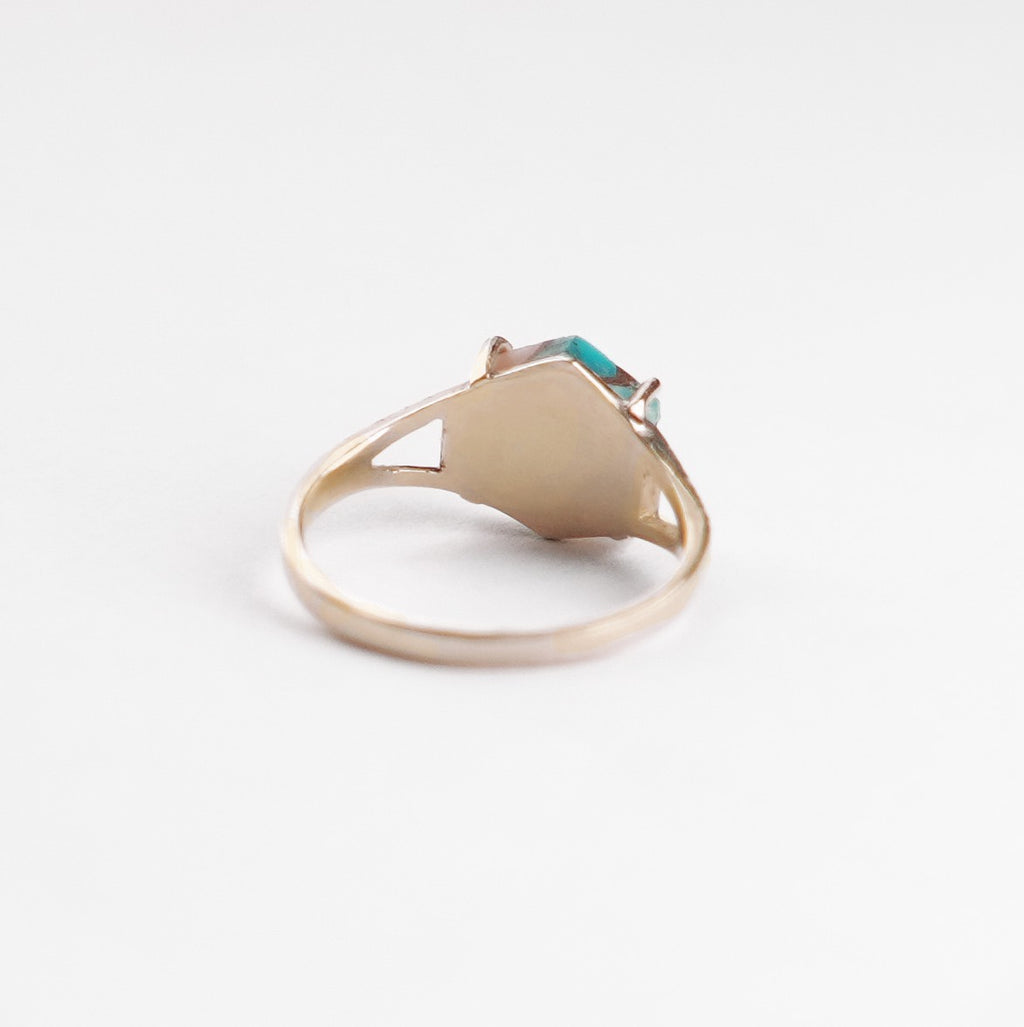 Gold Hexagon Ring